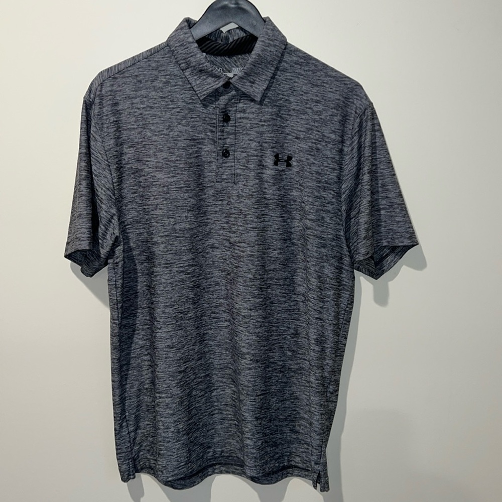 Men’s Under Armour gray polo size medium